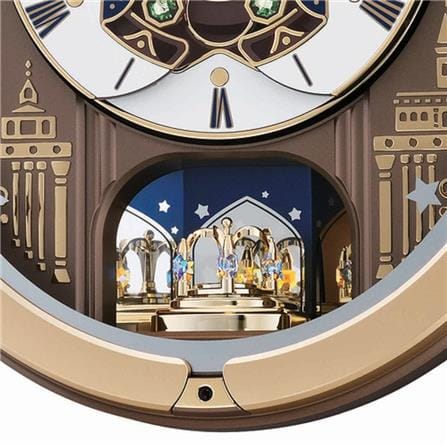 นาฬิกาแขวน SEIKO CLOCKS QXM350G 17.4X15.9 นิ้ว สีน้ำตาล_1