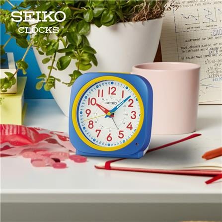 นาฬิกาปลุก SEIKO CLOCKS QHE200L 4.5 นิ้ว สีน้ำเงิน_5