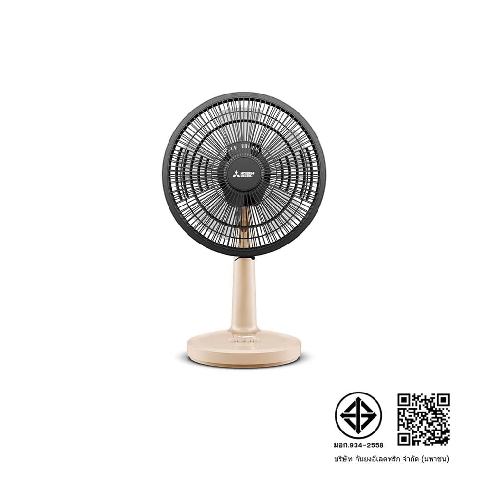 พัดลมตั้งโต๊ะ 12 นิ้ว MITSUBISHI D12A-GB CM-BW สีน้ำตาล