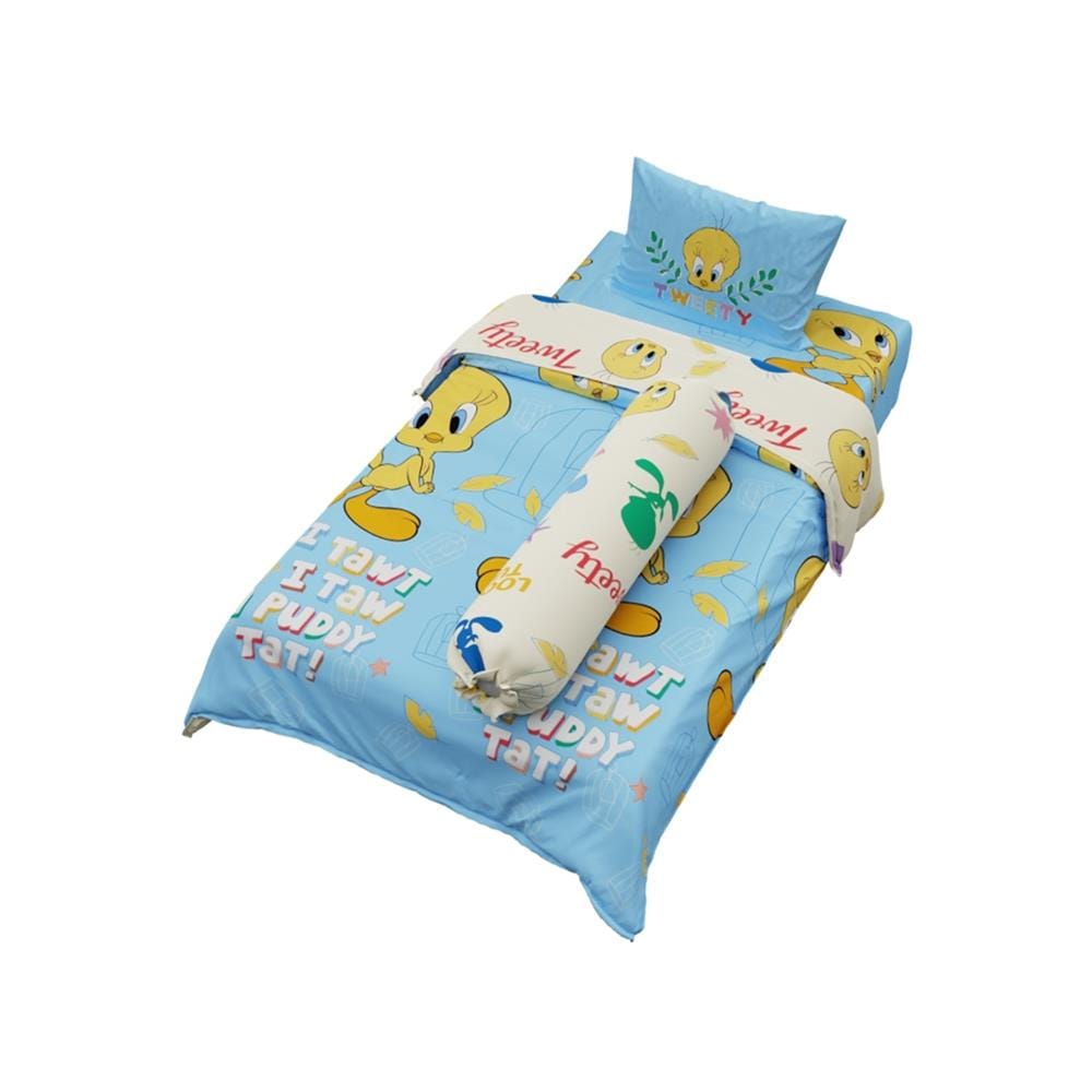 ชุดผ้าปูที่นอน 3.5 ฟุต (ชุด 4 ชิ้น) PREMIER SATIN TWEETYS FJ006