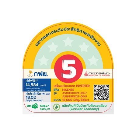 แอร์ผนัง HISENSE AS18TRKD2T 18000 บีทียู อินเวอร์เตอร์_3
