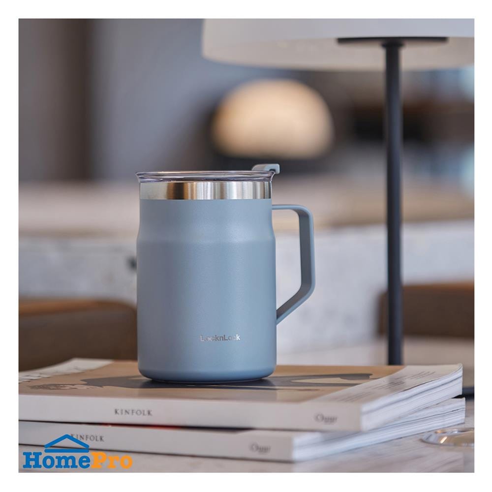 กระติกสุญญากาศ 475 มล. LOCKNLOCK METRO MUG สีฟ้า