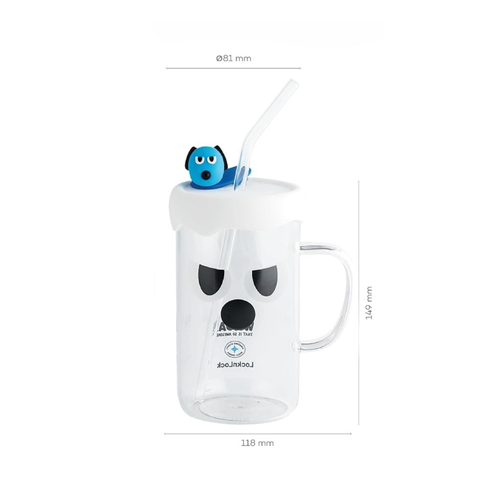 แก้วน้ำ 600 มล. LOCKNLOCK CAFE GLASS BOTTLE สีขาว