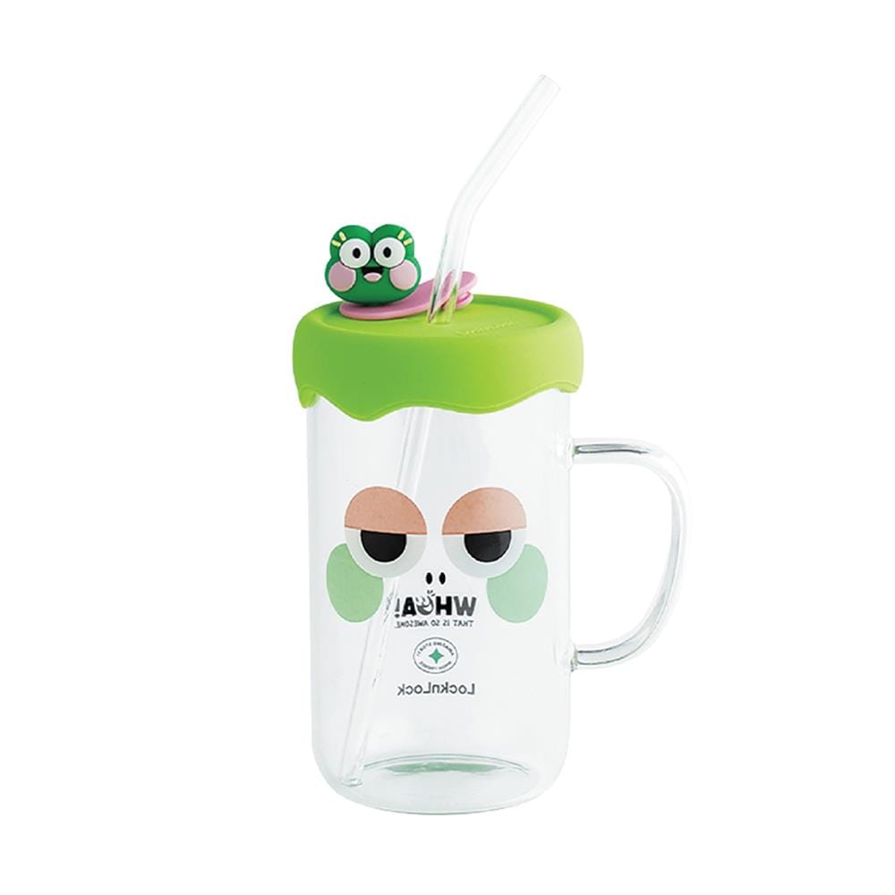 แก้วน้ำ 600 มล. LOCKNLOCK CAFE GLASS BOTTLE สีเขียว