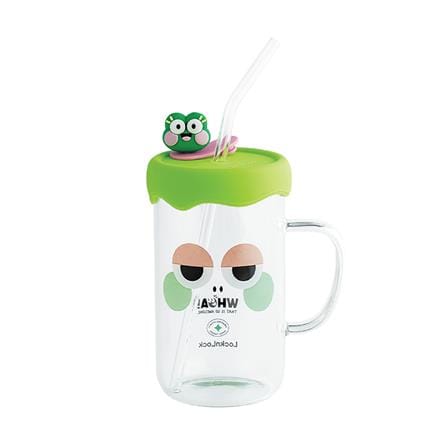 แก้วน้ำ 600 มล. LOCKNLOCK CAFE GLASS BOTTLE สีเขียว_0