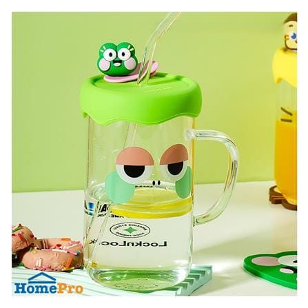 แก้วน้ำ 600 มล. LOCKNLOCK CAFE GLASS BOTTLE สีเขียว_1