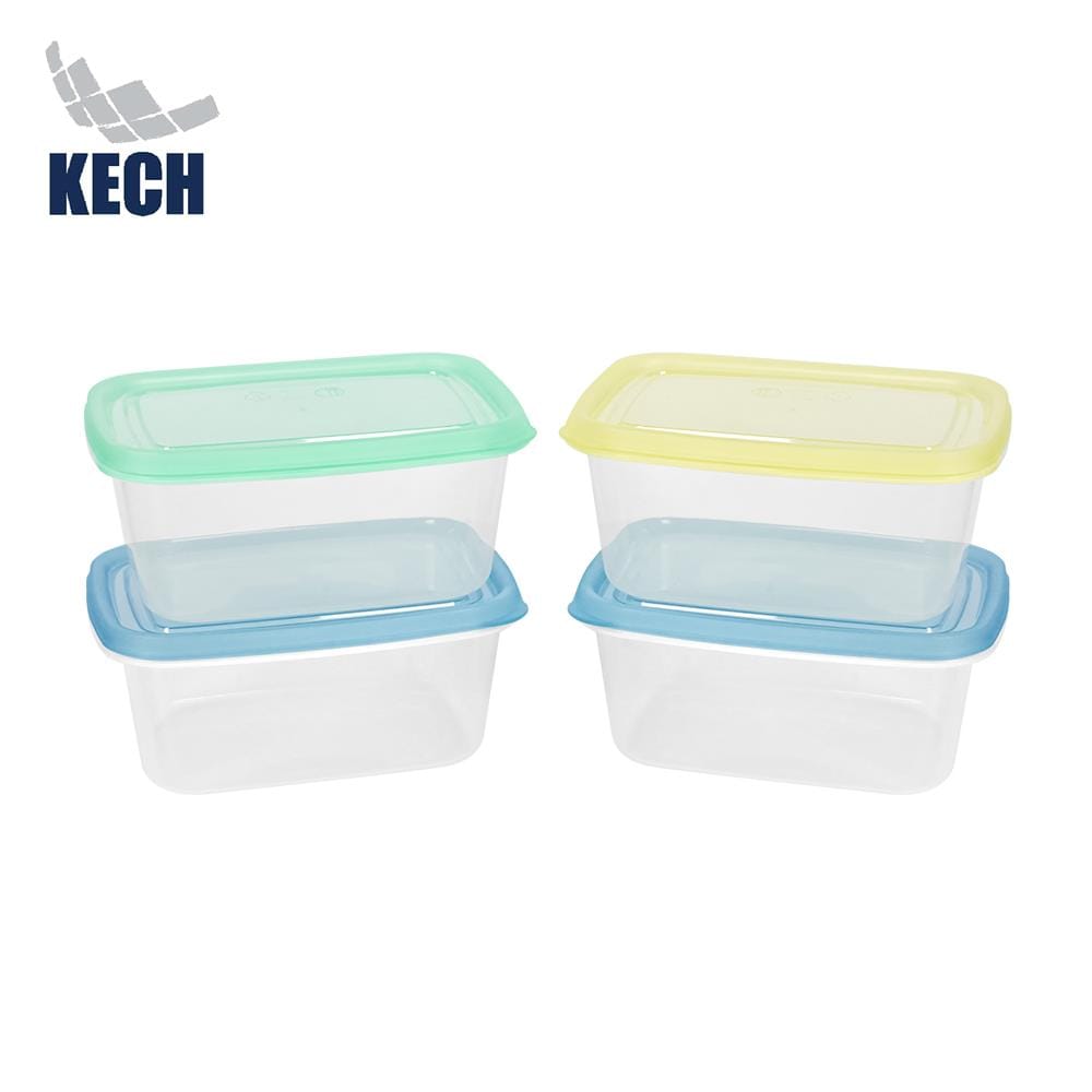 กล่องอาหารเหลี่ยม 0.5 ลิตร KECH NOLA หลากสี (แพ็ก 4 ชิ้น)_0