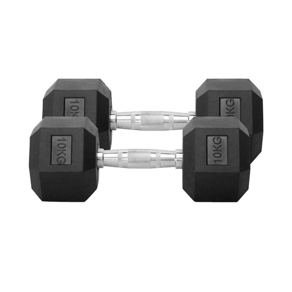 ดัมเบลหกเหลี่ยม หุ้มยาง IRONTEC 10 กก. (1 คู่)