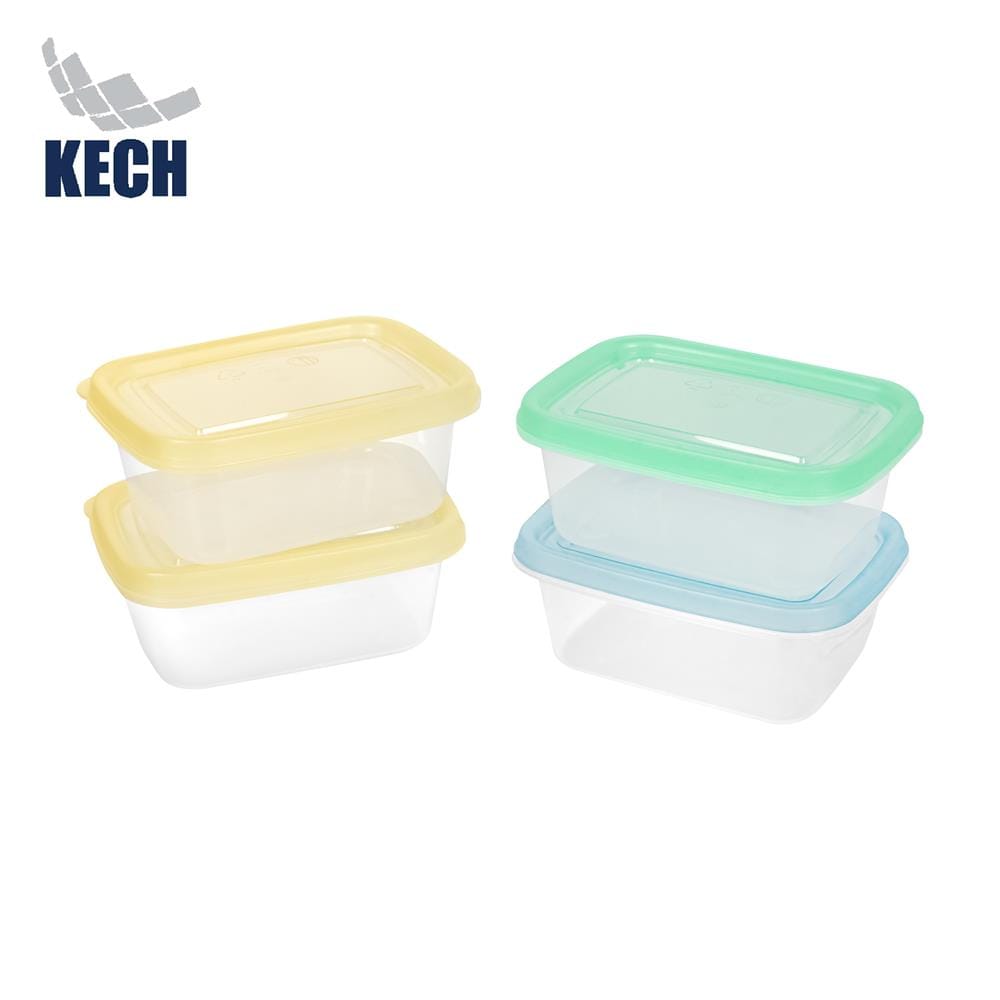 กล่องอาหารเหลี่ยม 0.2 ลิตร KECH NOLA หลากสี (แพ็ก 4 ชิ้น)