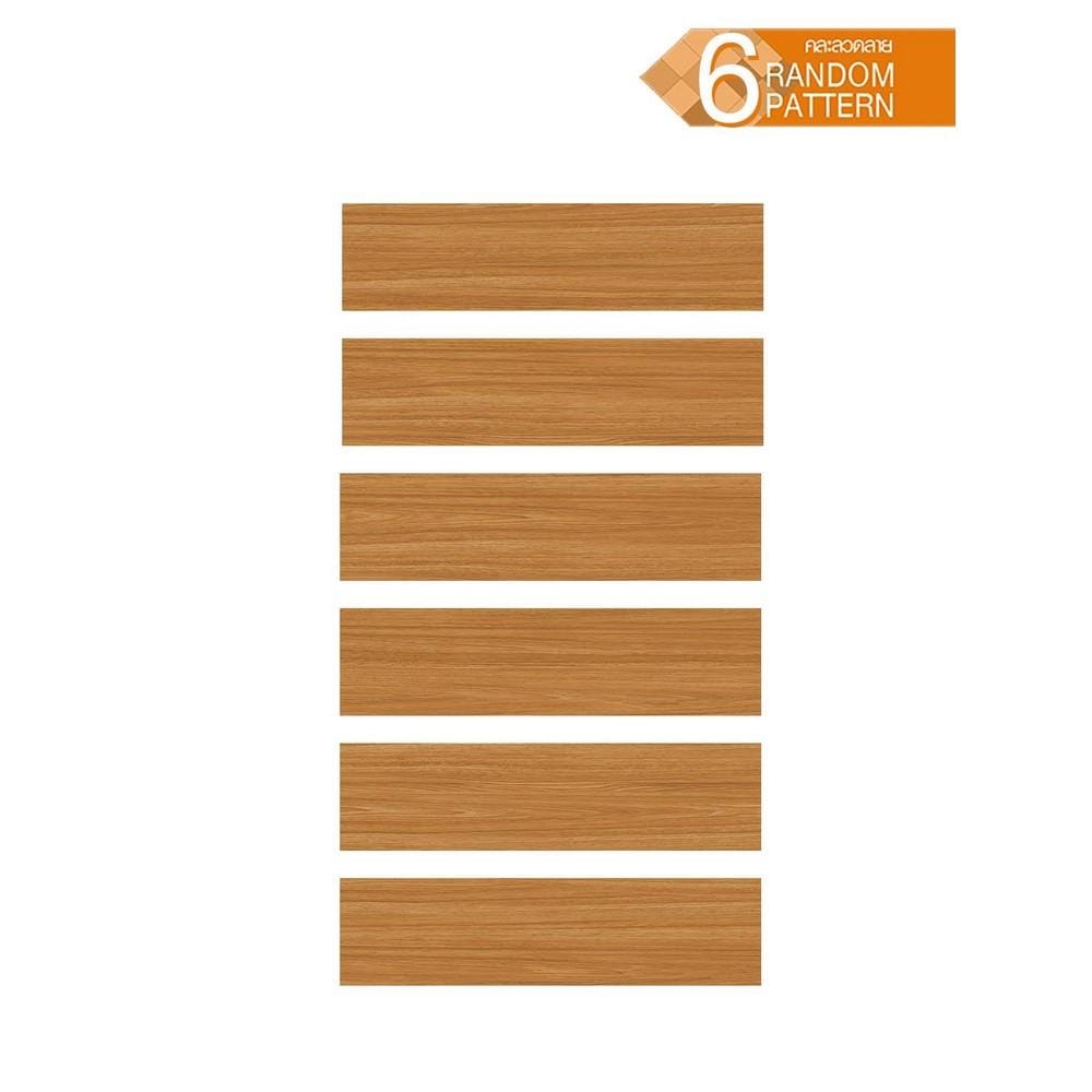 กระเบื้องพื้นพอร์ซเลน 15x60 ซม. TARA เดเรโว่ น้ำตาล PM 0.99 ตร.ม.