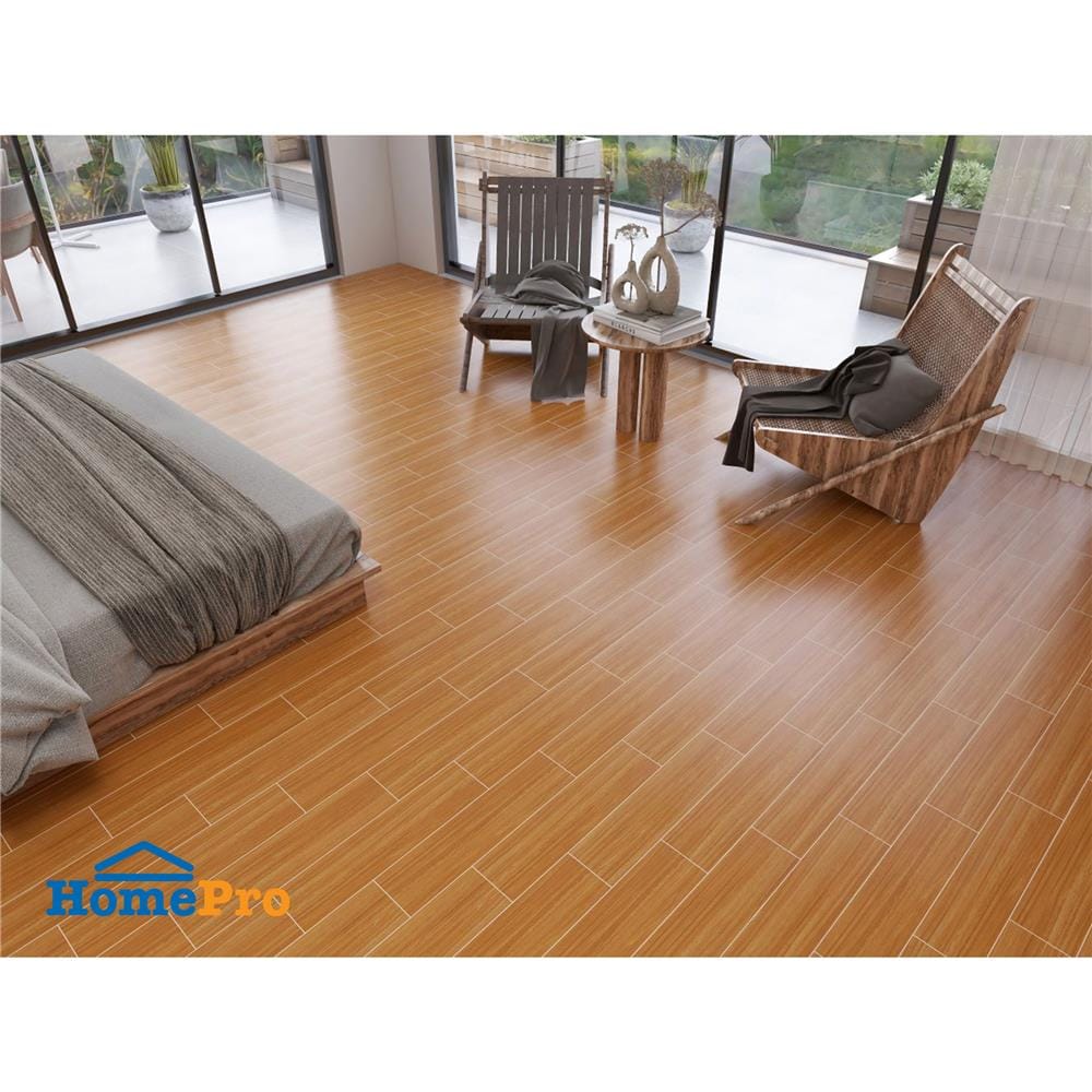 กระเบื้องพื้นพอร์ซเลน 15x60 ซม. TARA เดเรโว่ น้ำตาล PM 0.99 ตร.ม.