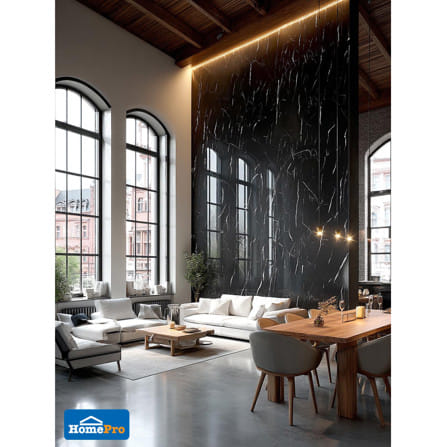 แผ่นตกแต่งผนัง SPC WALL PANEL 122x244 ซม. TARA ลอเรนต์ ดำ_2