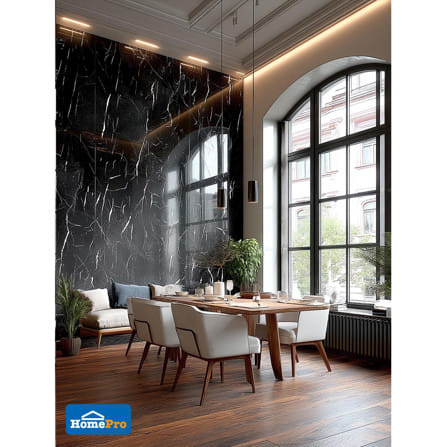 แผ่นตกแต่งผนัง SPC WALL PANEL 122x244 ซม. TARA ลอเรนต์ ดำ_3