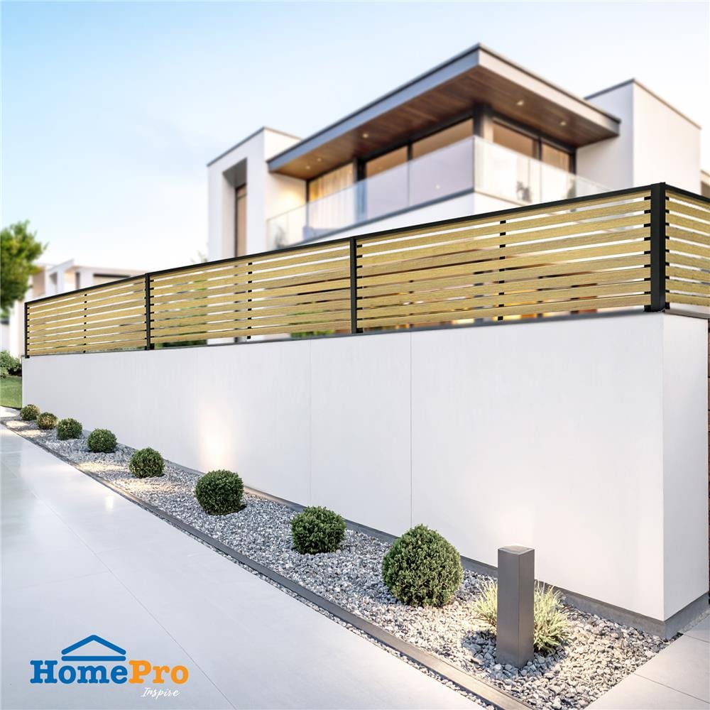 รั้วบังตาโปร่ง SUNSHIELD S90 SET A 0.6x2 ม. สีโอ๊ค