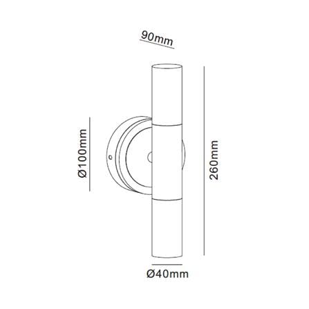 ไฟกิ่งภายใน LED CARINI MD008-360 9 วัตต์ DAYLIGHT/COOL WHITE/WARM WHITE สีขาว/ทอง 2 หัว_5
