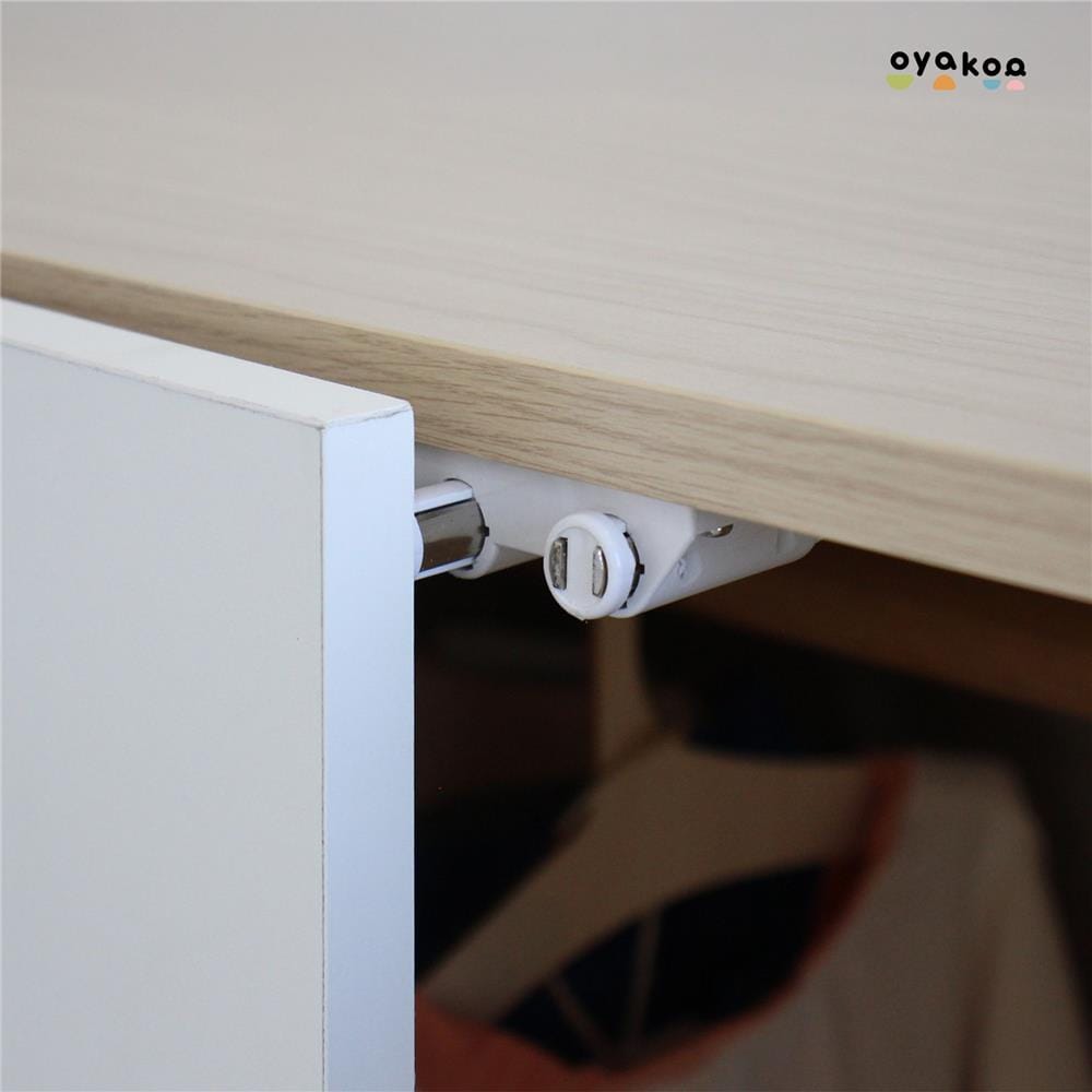 ตู้เสื้อผ้าเด็ก 2 บานเปิด มีลิ้นชัก OYAKOO LUNA 83 ซม. สีขาว/ลายไม้