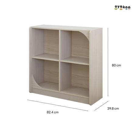 ตู้วางของโล่งสำหรับเด็ก 4 ช่อง OYAKOO CHARLIE'S CUBE 82.4 ซม. สีไวท์โอ๊ค_5