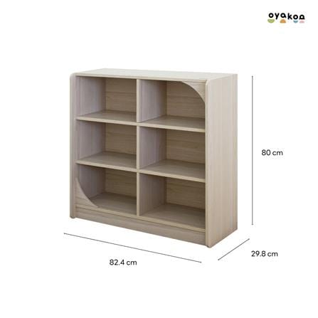 ตู้วางของโล่งสำหรับเด็ก 6 ช่อง OYAKOO CHALIE'S CUBE 82.4 ซม. สีไวท์โอ๊ค_6