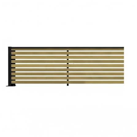 รั้วบังตาโปร่ง SUNSHIELD S90 SET-B 0.6x2 ม. สีโอ๊ค_2
