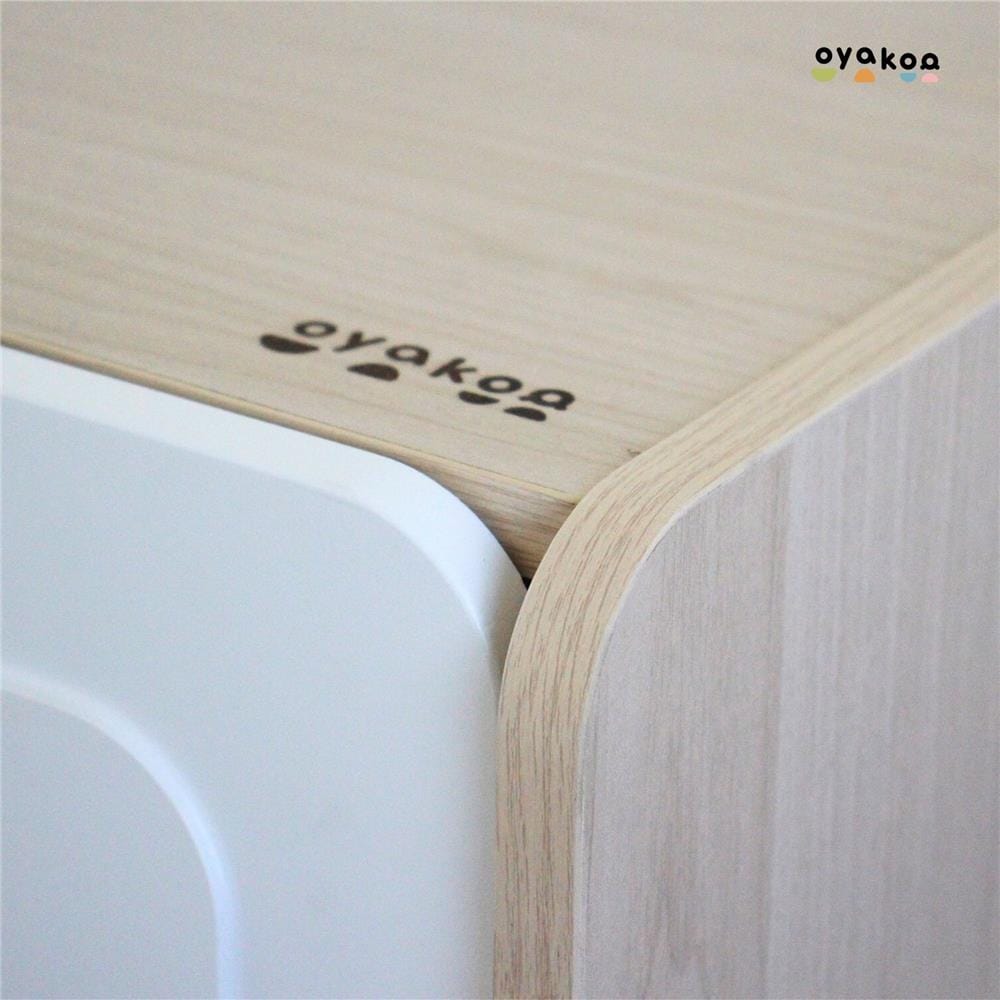 ตู้เสื้อผ้าเด็ก 2 บานเปิด OYAKOO LUNA 83 ซม. สีขาว/ลายไม้