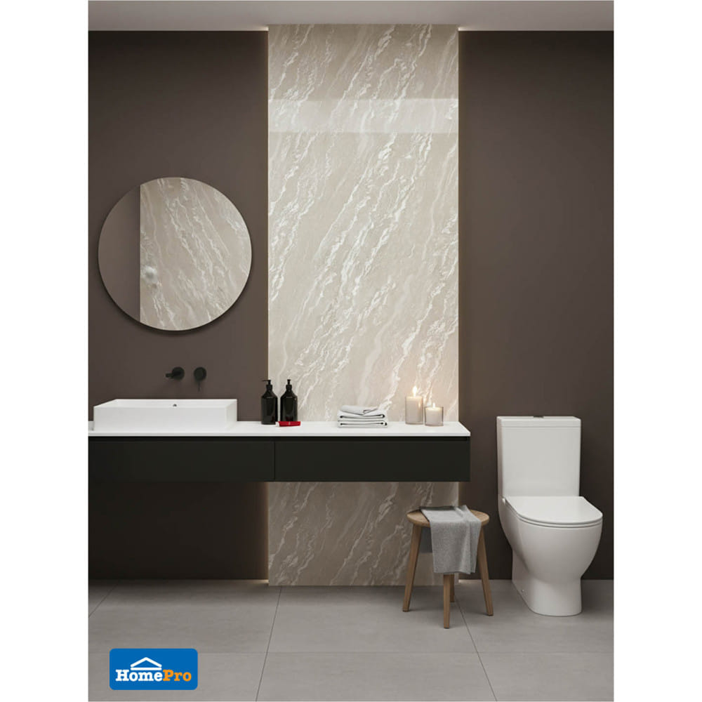 แผ่นตกแต่งผนัง SPC WALL PANEL 122x244 ซม. TARA โอปอล์ ครีม