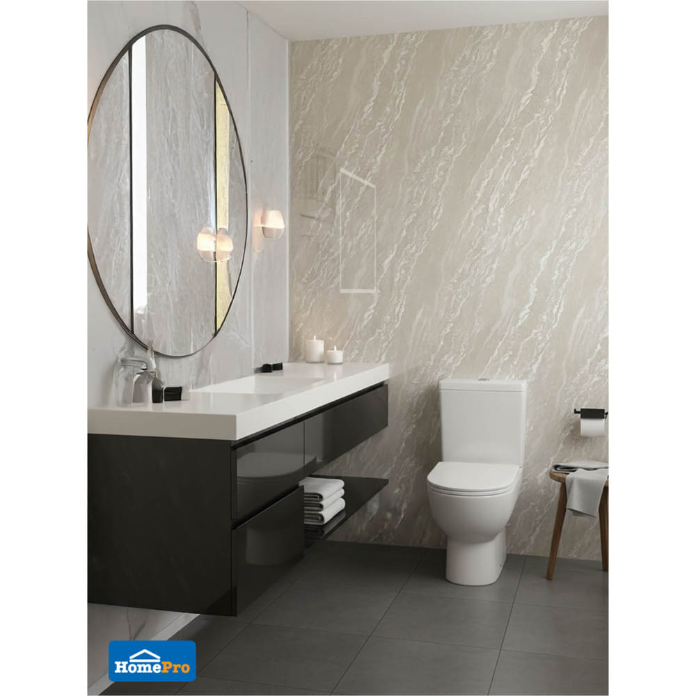 แผ่นตกแต่งผนัง SPC WALL PANEL 122x244 ซม. TARA โอปอล์ ครีม