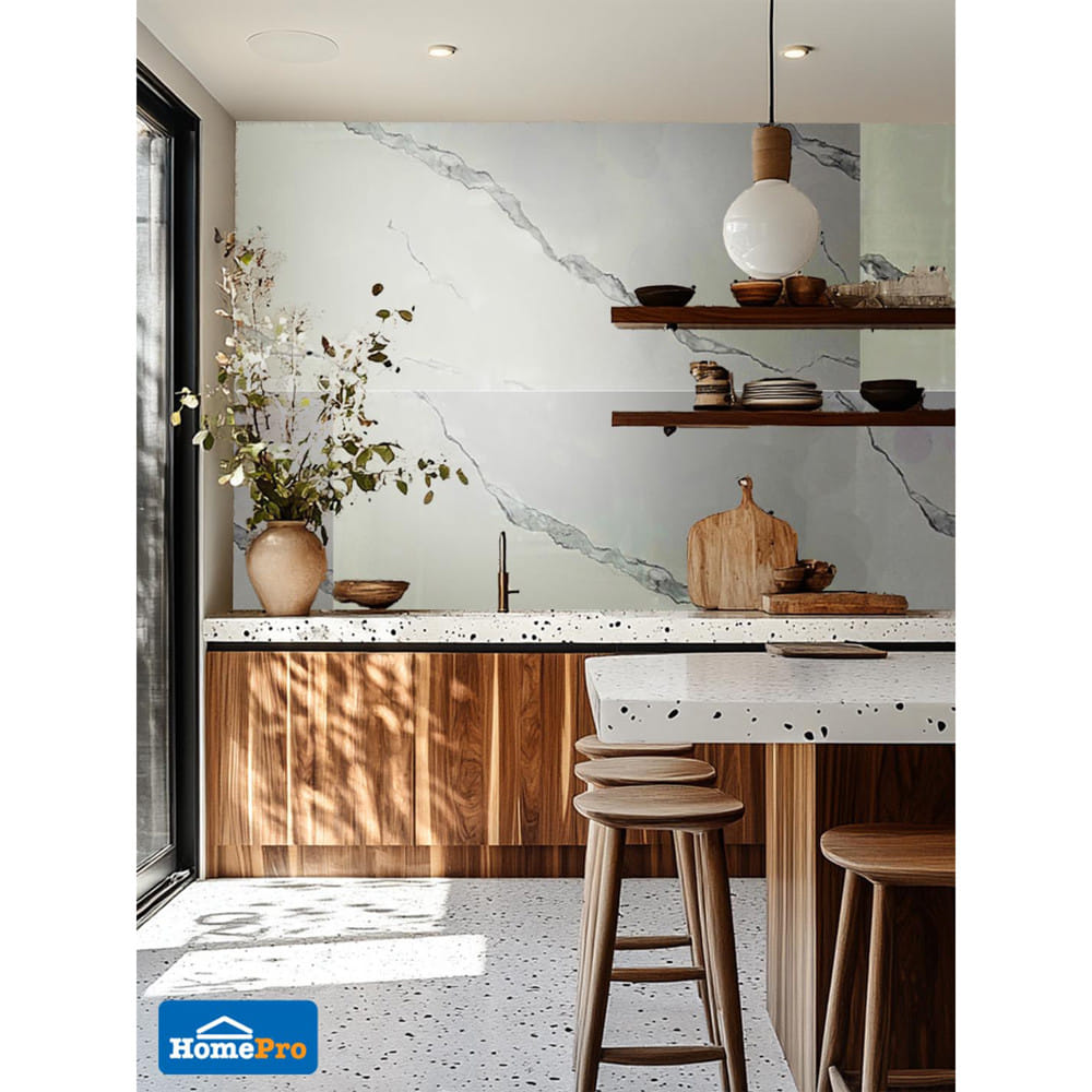 แผ่นตกแต่งผนัง SPC WALL PANEL 122x244 ซม. TARA โอปอล์ ไวท์