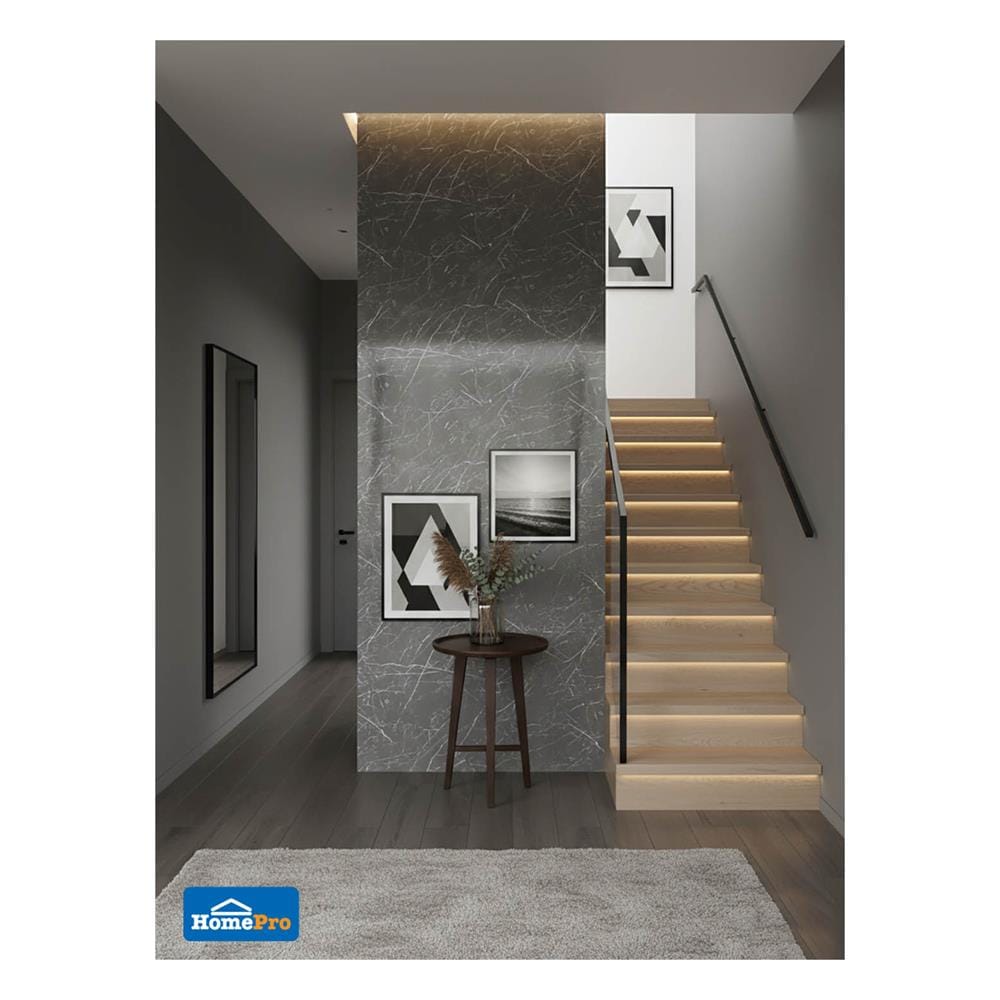แผ่นตกแต่งผนัง SPC WALL PANEL 122x244 ซม. TARA คาราโตโร่ ดำ