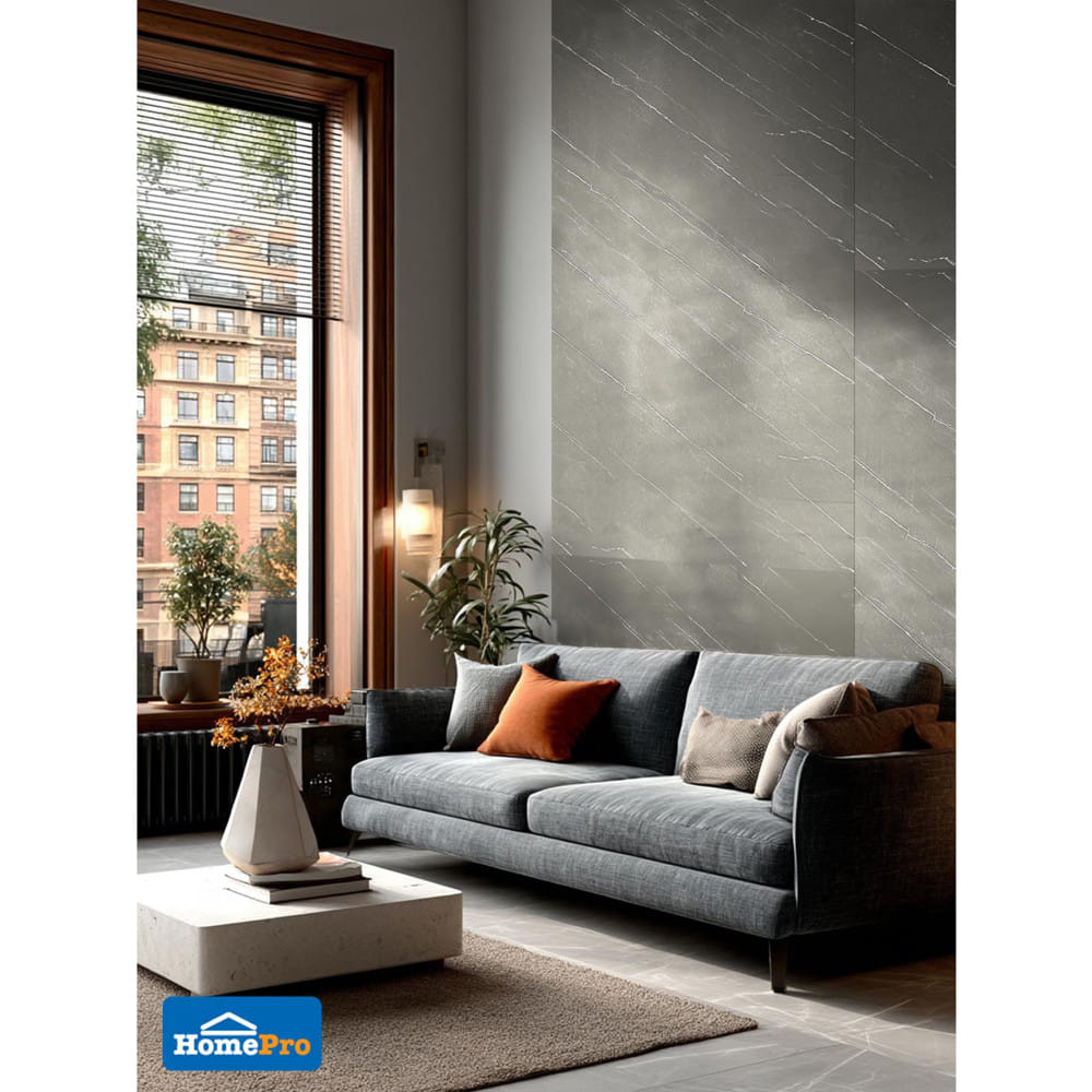 แผ่นตกแต่งผนัง SPC WALL PANEL 122x244 ซม. TARA วีนัส เทา