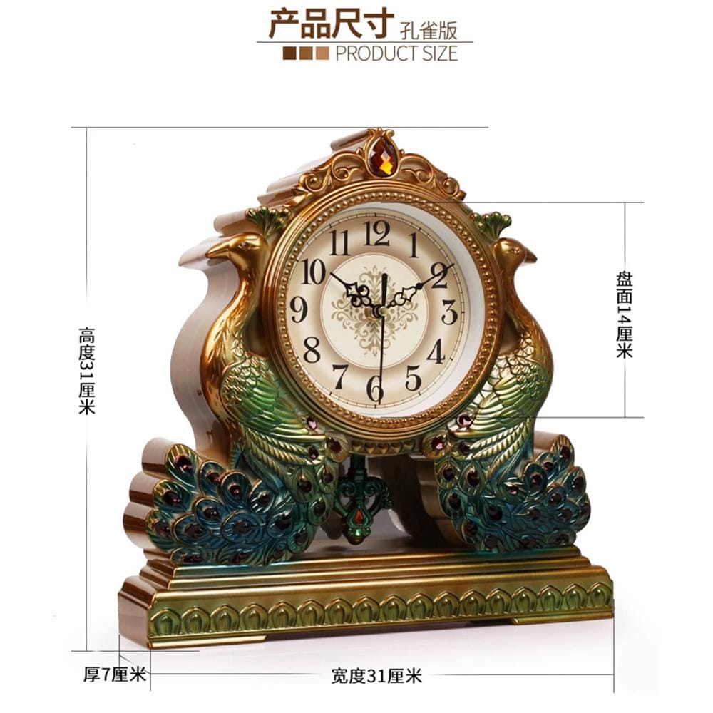 นาฬิกาตั้งโต๊ะ INTERY CT027C009_04 12.20 นิ้ว สีฟ้า/เขียว/ทอง