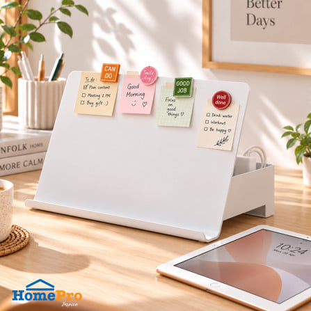 ที่วางแท็บเล็ตพร้อมเก็บปลั๊กไฟ STACKO TIDY 30X13X21 ซม. สีขาว_0