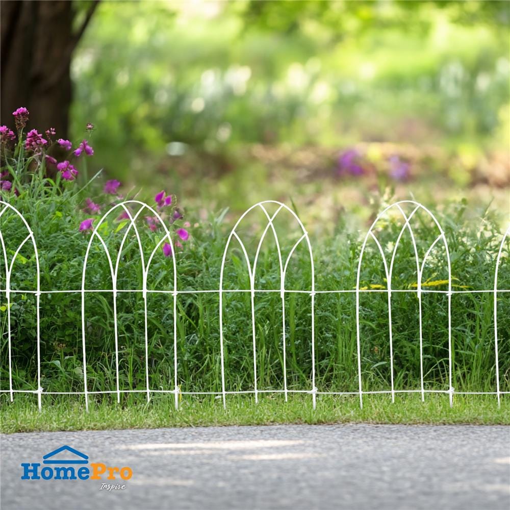 รั้วเหล็กเคลือบ PVC SPRING GB002 สีขาว