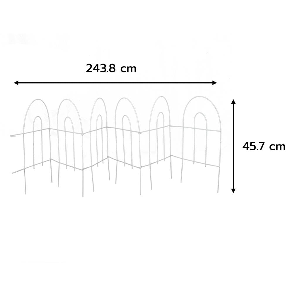 รั้วเหล็กเคลือบ PVC SPRING 51808 สีขาว