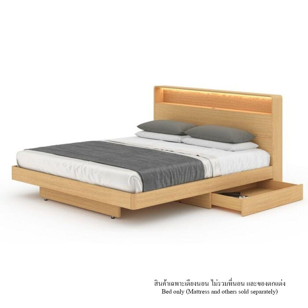เตียง 6 ฟุต SB FURNITURE HAGI 19217661 สี MONACO OAK