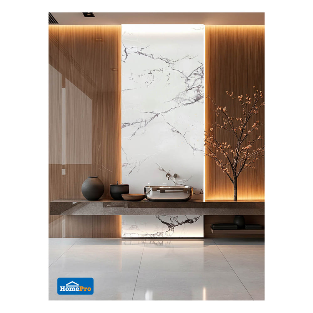 แผ่นตกแต่งผนัง SPC WALL PANEL 122x244 ซม. TARA วาเนโต ไวท์