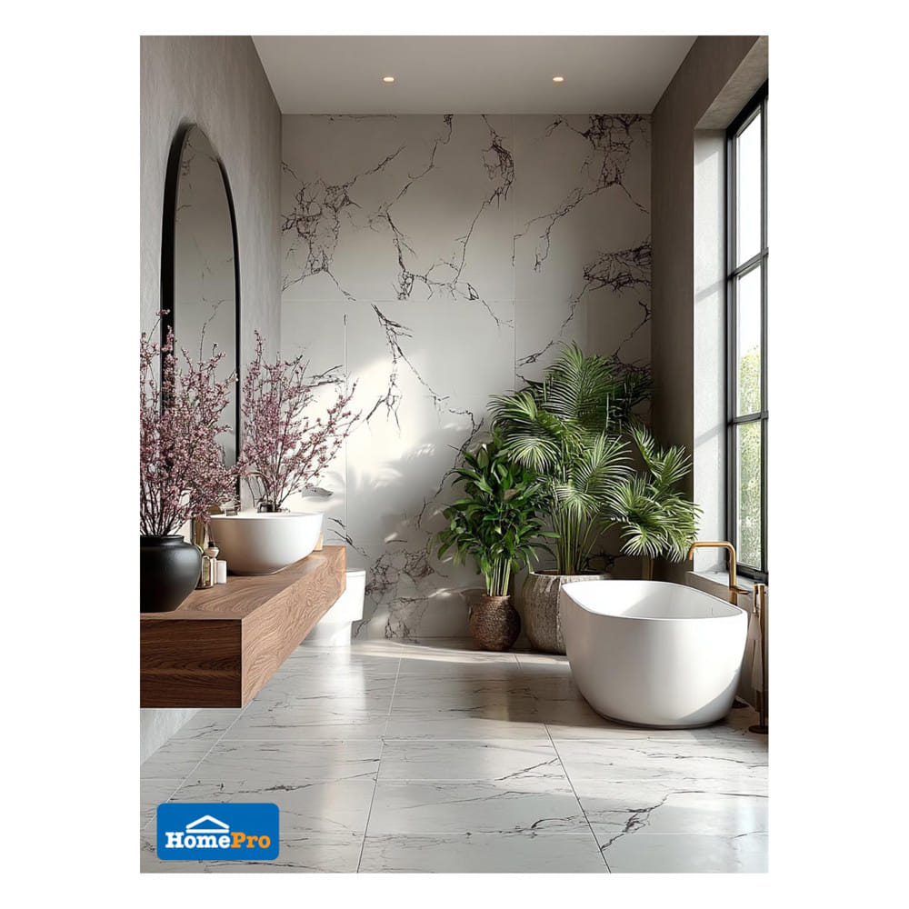 แผ่นตกแต่งผนัง SPC WALL PANEL 122x244 ซม. TARA วาเนโต ไวท์