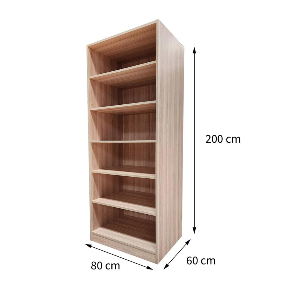 ชั้นวางของทึบ 6 ชั้น FURDINI KEEPER 80 ซม. สี PINE OAK