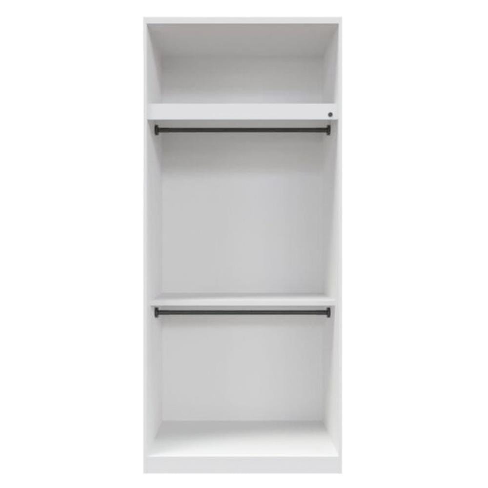 ตู้เสื้อผ้า 2 บานเปิด SB FURNITURE WARDROBE PLUS 59060306 100 ซม. สีขาว