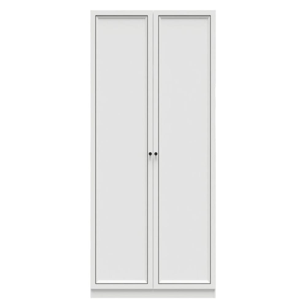ตู้เสื้อผ้า 2 บานเปิด SB FURNITURE WARDROBE PLUS 59060304 100 ซม. สีขาว