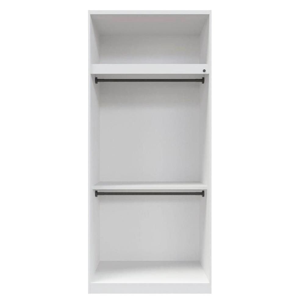 ตู้เสื้อผ้า 2 บานเปิด SB FURNITURE WARDROBE PLUS 59060307 100 ซม. สีขาว
