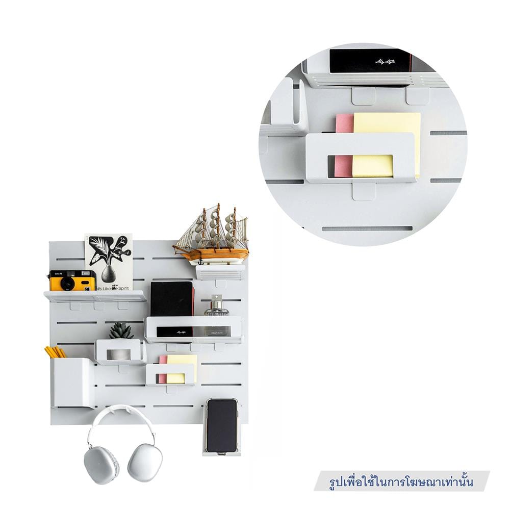 แผ่นชั้นวางหนังสือ SPACEMAKER 12.4X4.7X7.1 ซม. สีดำ