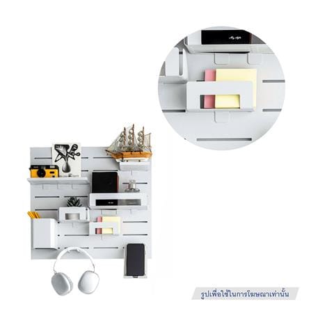 แผ่นชั้นวางหนังสือ SPACEMAKER 12.4X4.7X7.1 ซม. สีดำ_2