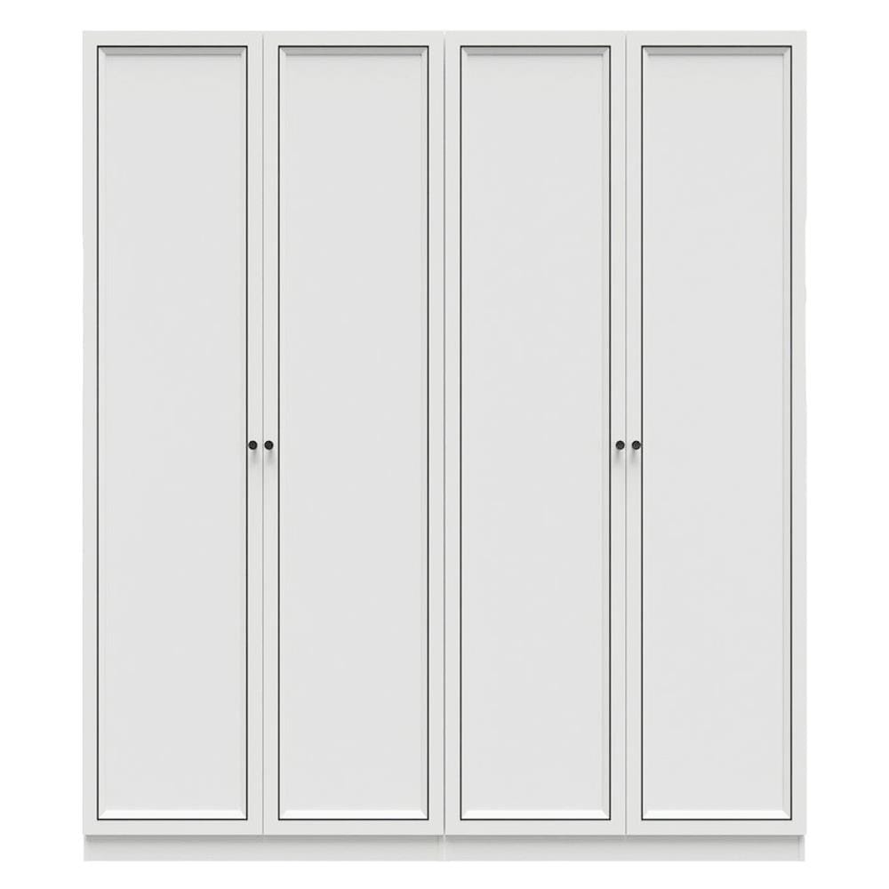 ตู้เสื้อผ้า 4 บานเปิด SB FURNITURE WARDROBE PLUS 59060309 200 ซม. สีขาว