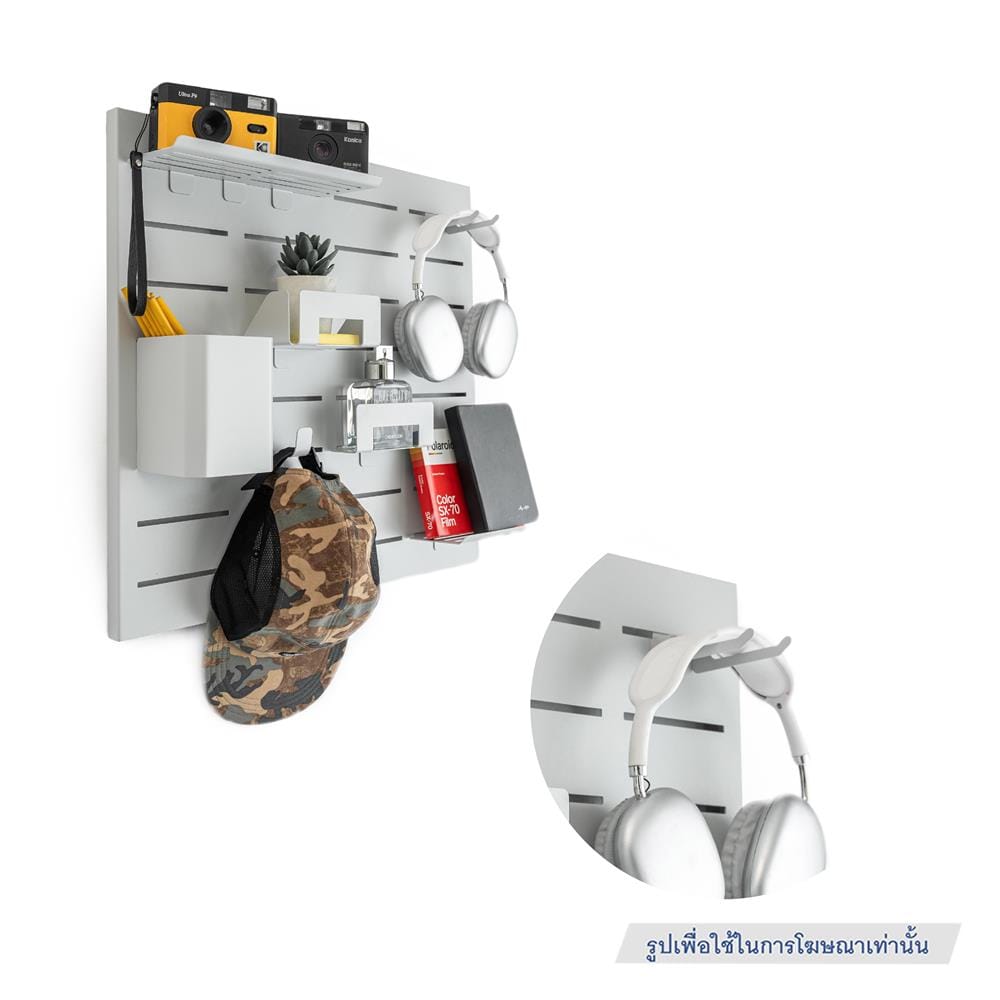 ที่แขวนของเหล็ก SPACEMAKER 4.4X8.4X4.5 ซม. สีเทา