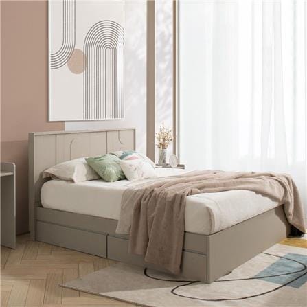 เตียง 6 ฟุต SB FURNITURE LAVIQUE 19225516 สีครีม_3