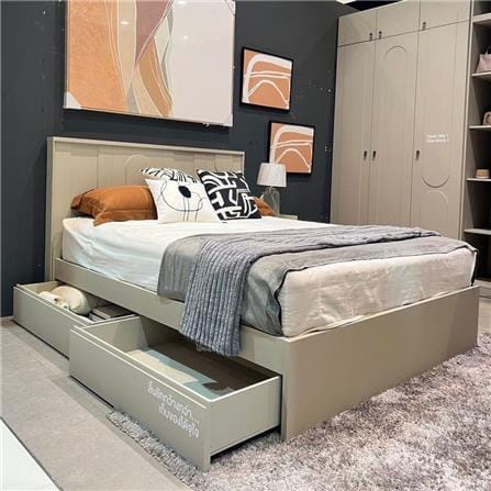 เตียง 6 ฟุต SB FURNITURE LAVIQUE 19225516 สีครีม_4