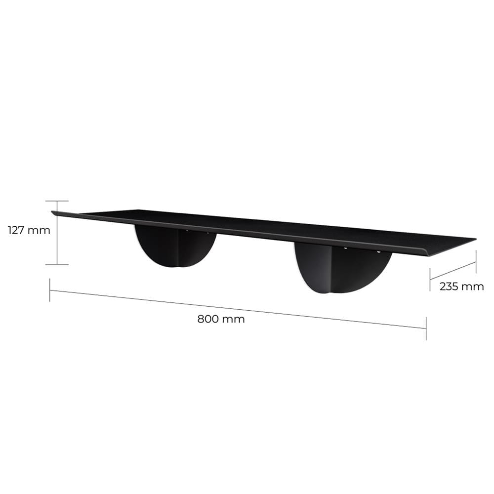 ชั้นวางของเหล็กติดผนัง SPACEMAKER 80X23.5X12.7 ซม. สีดำ