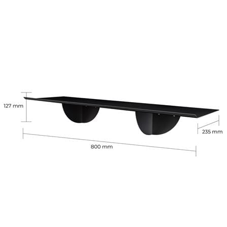 ชั้นวางของเหล็กติดผนัง SPACEMAKER 80X23.5X12.7 ซม. สีดำ_2
