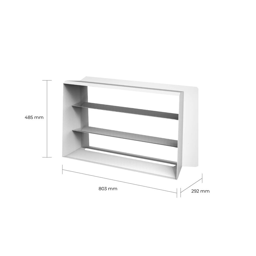 ชั้นวางรองเท้าเหล็ก 3 ชั้น SPACEMAKER A3-005-X-W 80.3X29.2X48.5 ซม. สีขาว
