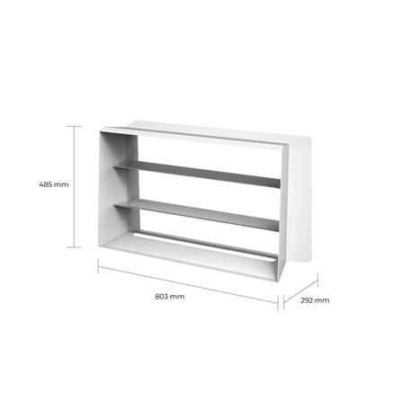 ชั้นวางรองเท้าเหล็ก 3 ชั้น SPACEMAKER A3-005-X-W 80.3X29.2X48.5 ซม. สีขาว_2